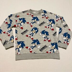 H&M Sonic the Hedgehog Sweatshirt Kids Size 8/10